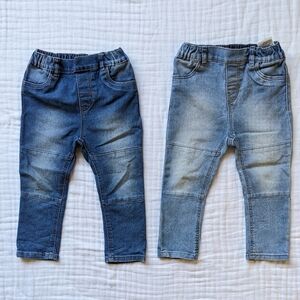 H&M Kids Jeans Lot Bundle Girl Boy 1.5-2y 18-24M Blue Stretch Jeggings Skinny